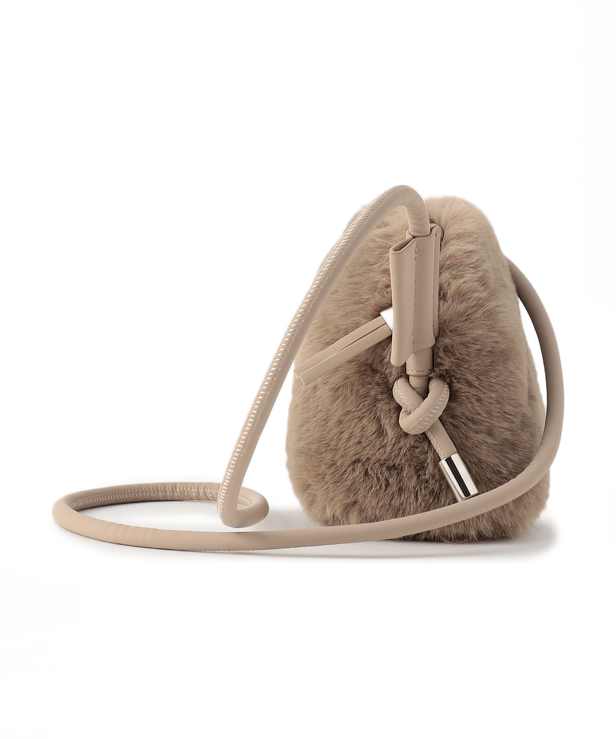 Eco Fur mini Shoulder Bag GREIGE