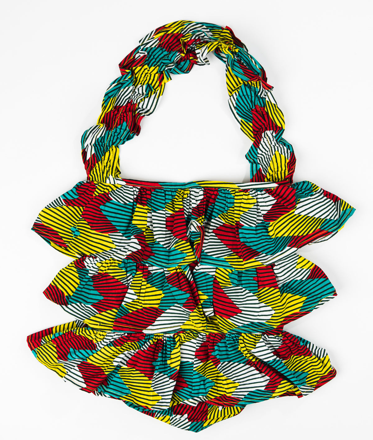 Kitenge Frill Shoulder Bag 054