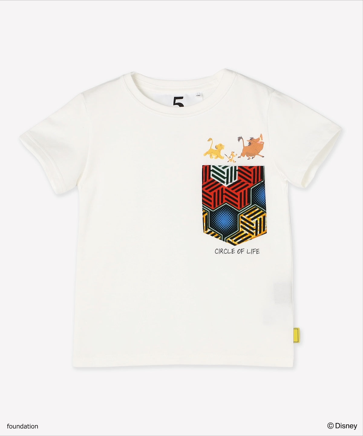 キッズポケットTシャツ SIMBA,TIMON,PUMBAA WHITE