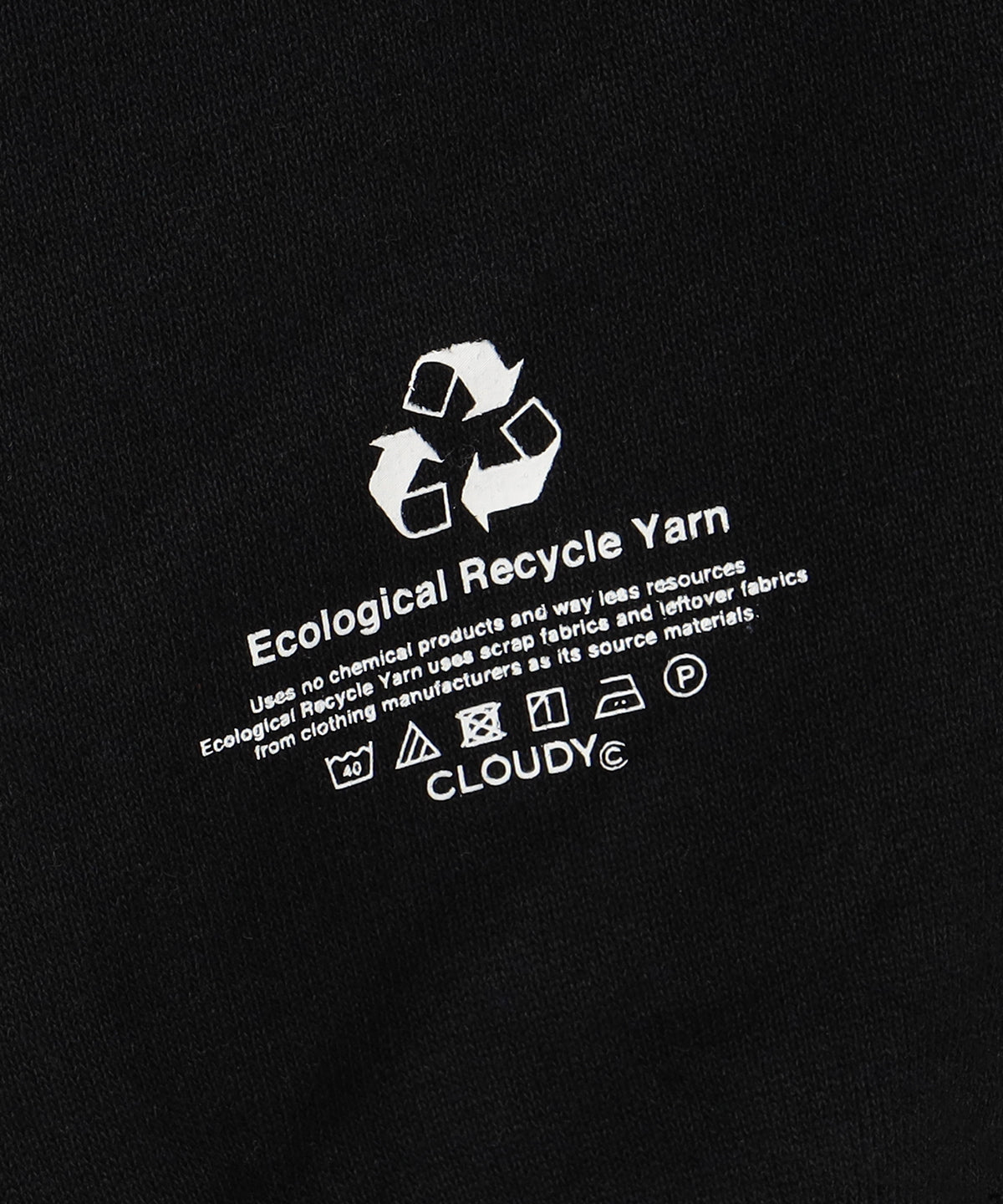 Recycle Sweat Shirts Arch LOGO BLACK