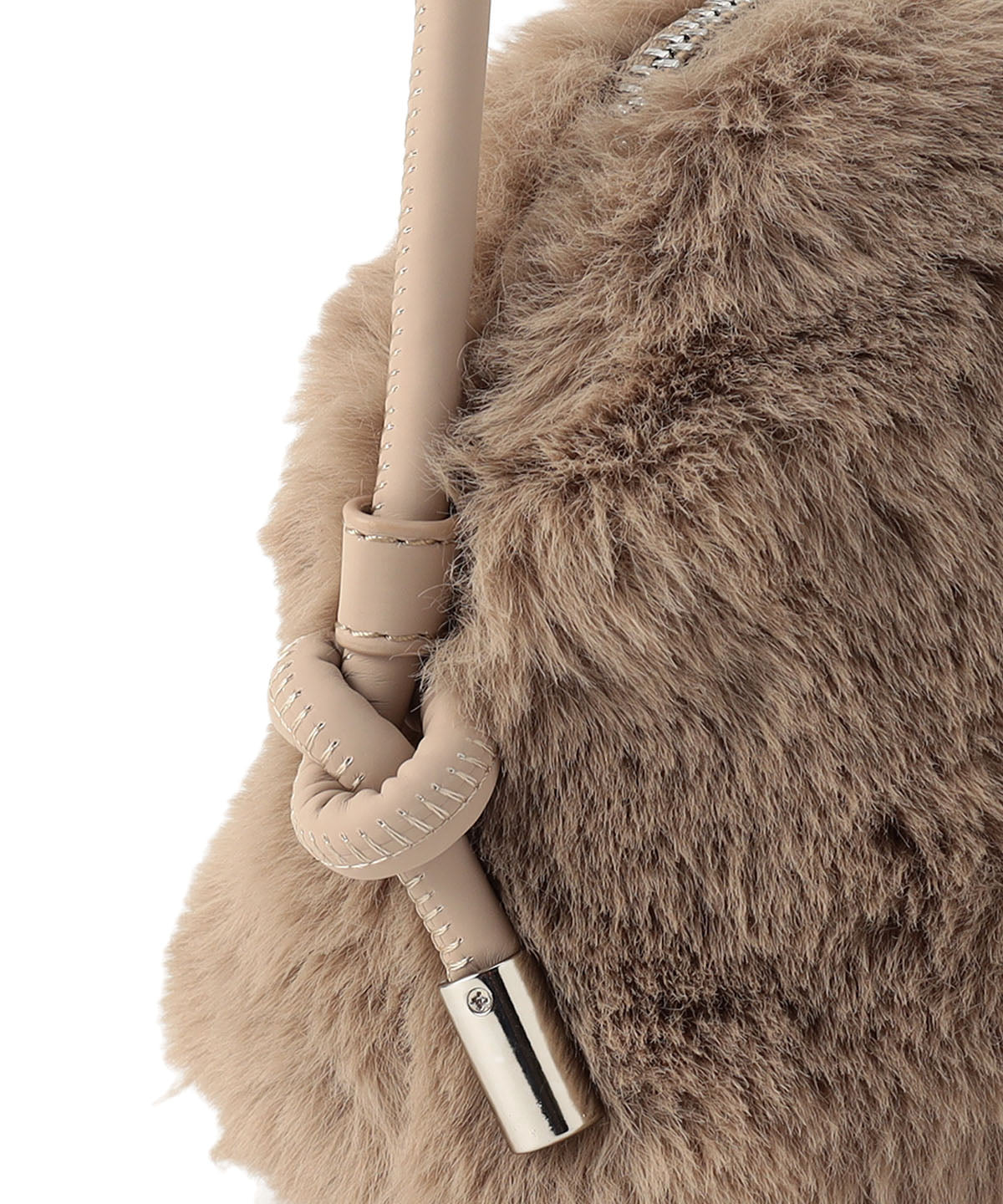 Eco Fur mini Shoulder Bag GREIGE