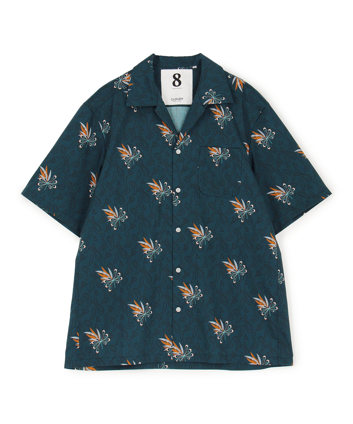 African Textile Shirt BLUE "羽音"