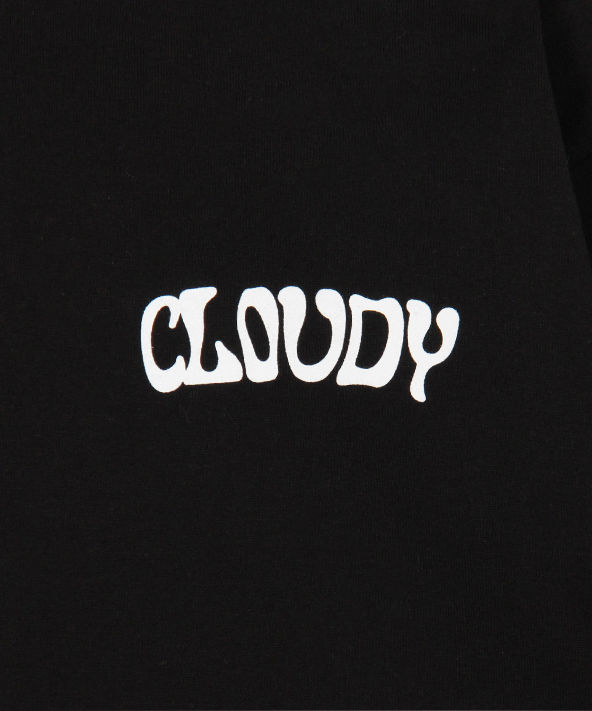 プリントロングTシャツ CLOUDY FARM ブラック