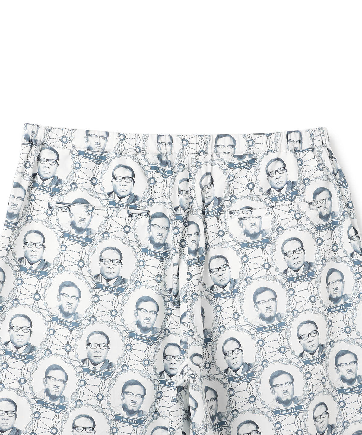 African Textile Shorts WHITE