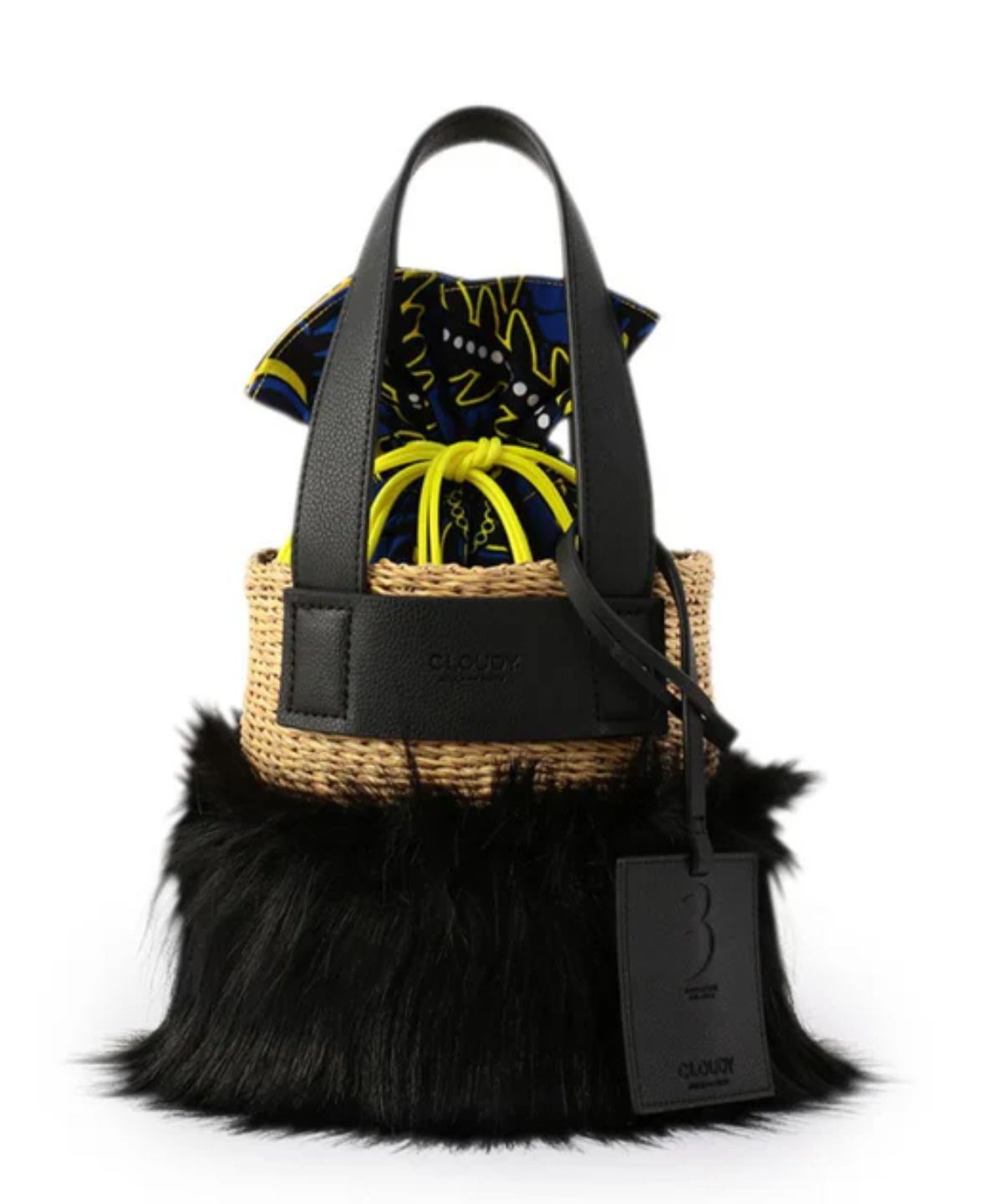 Eco Fur Basket BLACK