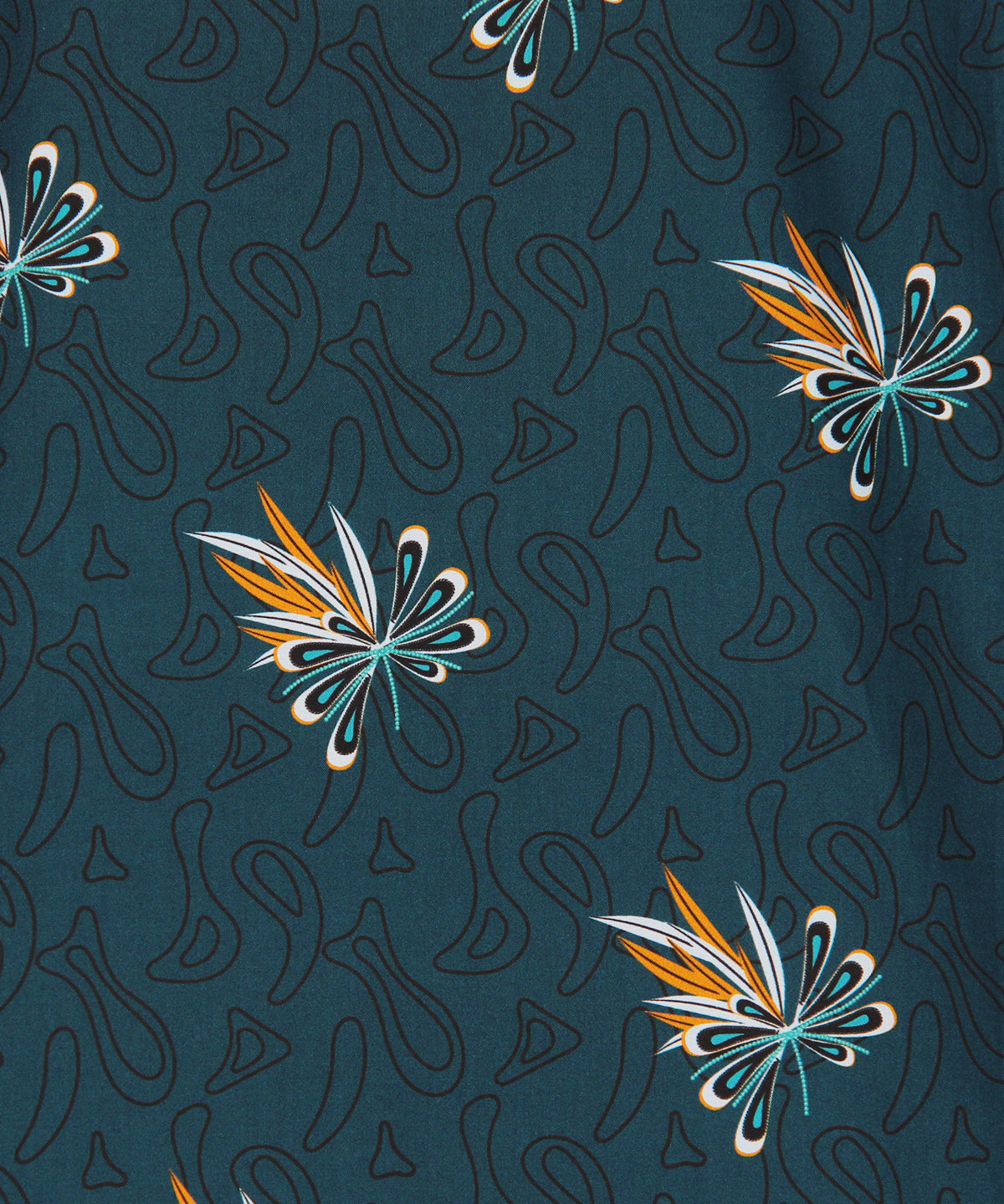 African Textile Shirt BLUE "羽音"
