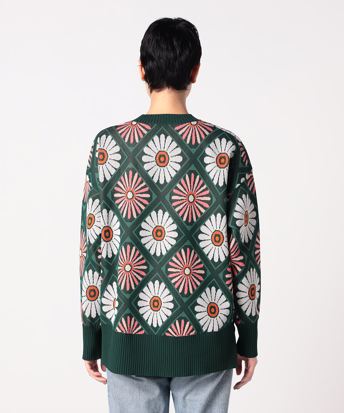 Dolman Sleeve Knit Sweater GREEN