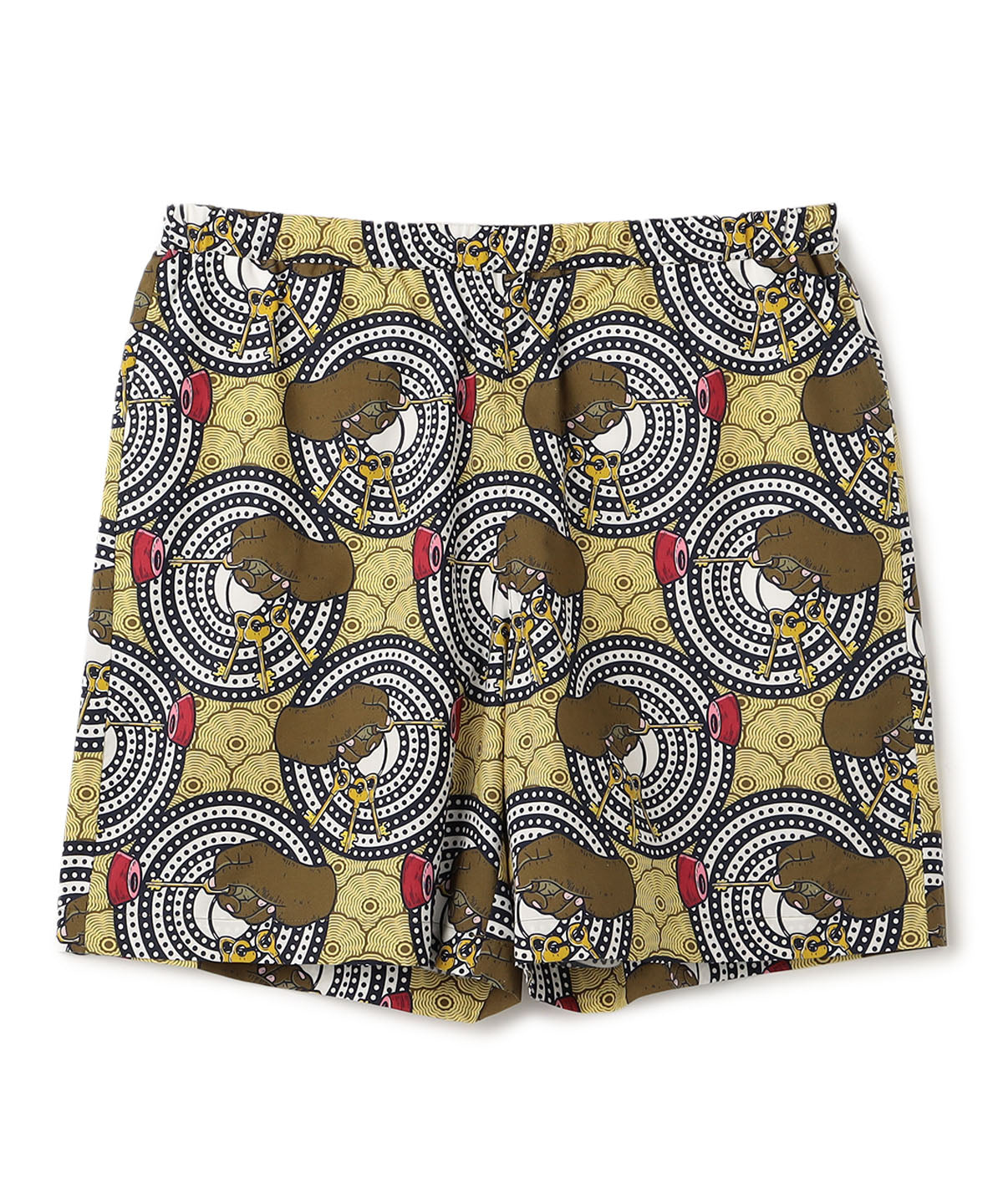 African Textile Shorts CAMEL