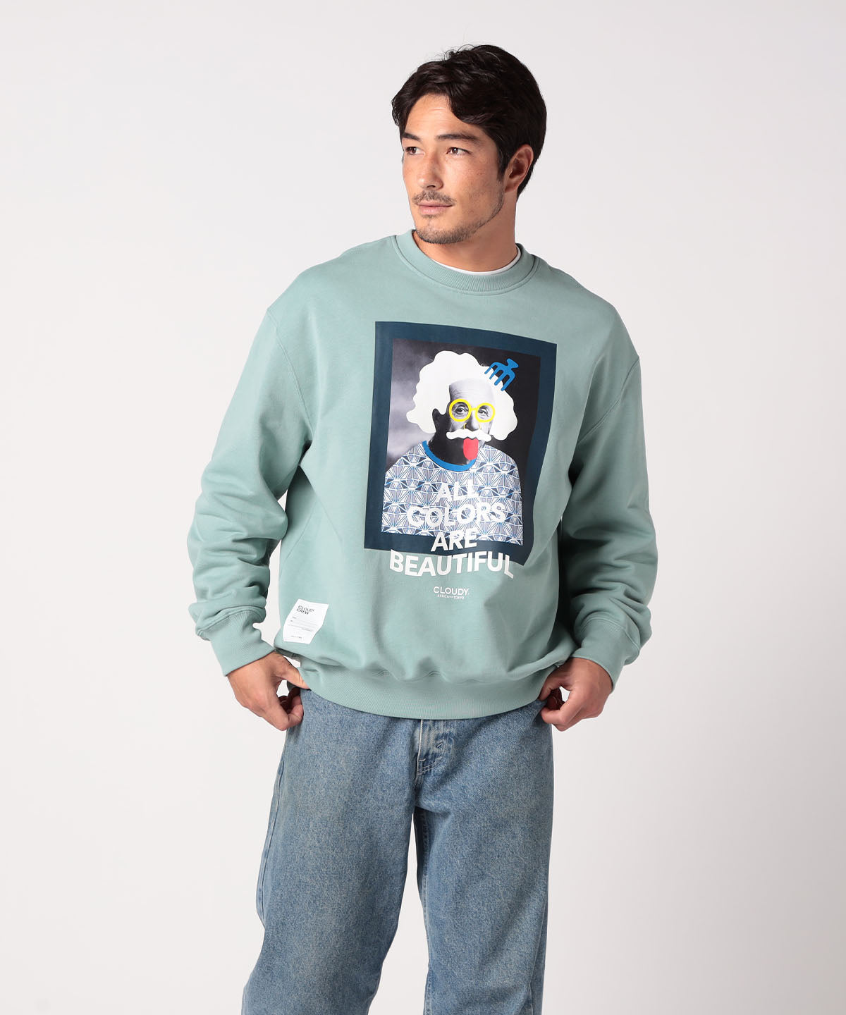 Sweat Shirts Collage RICHES ICE GREEN