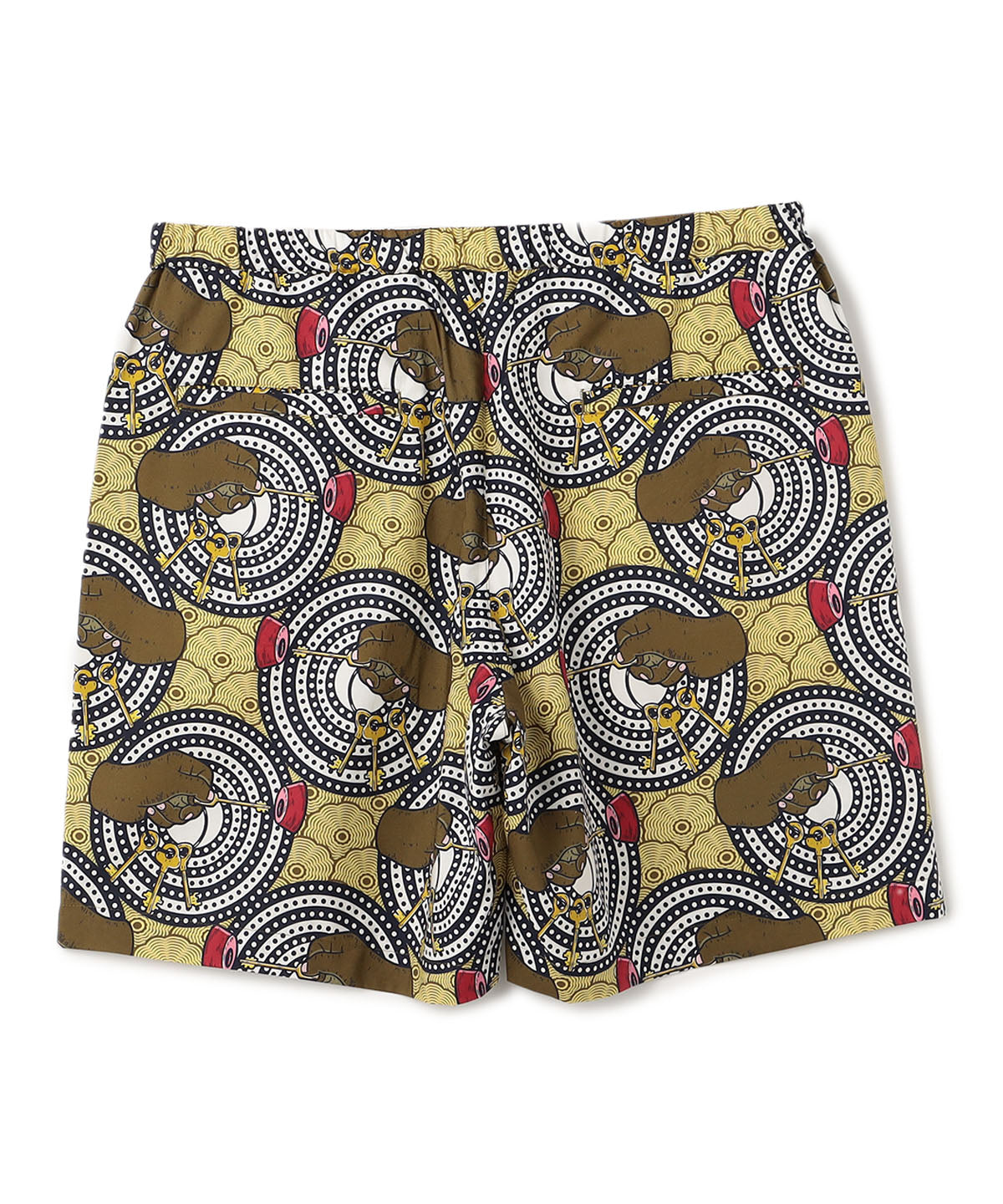 African Textile Shorts CAMEL