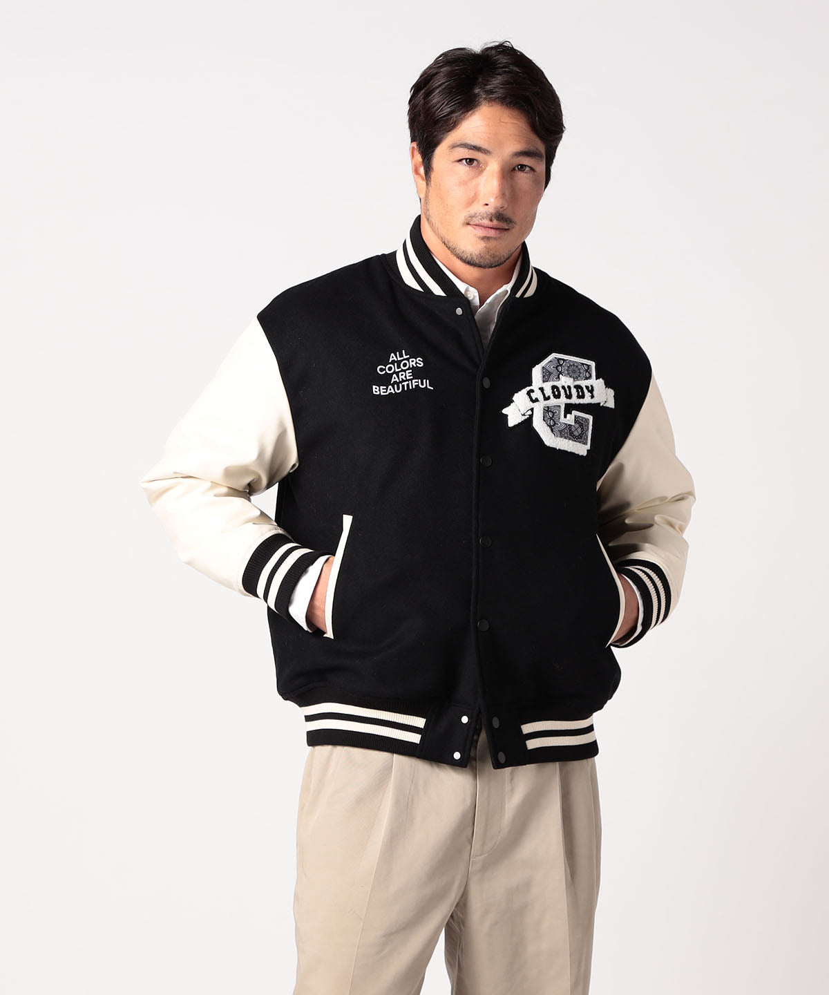 Stadium Jumper BLACK | Outerwear | CLOUDY official mail