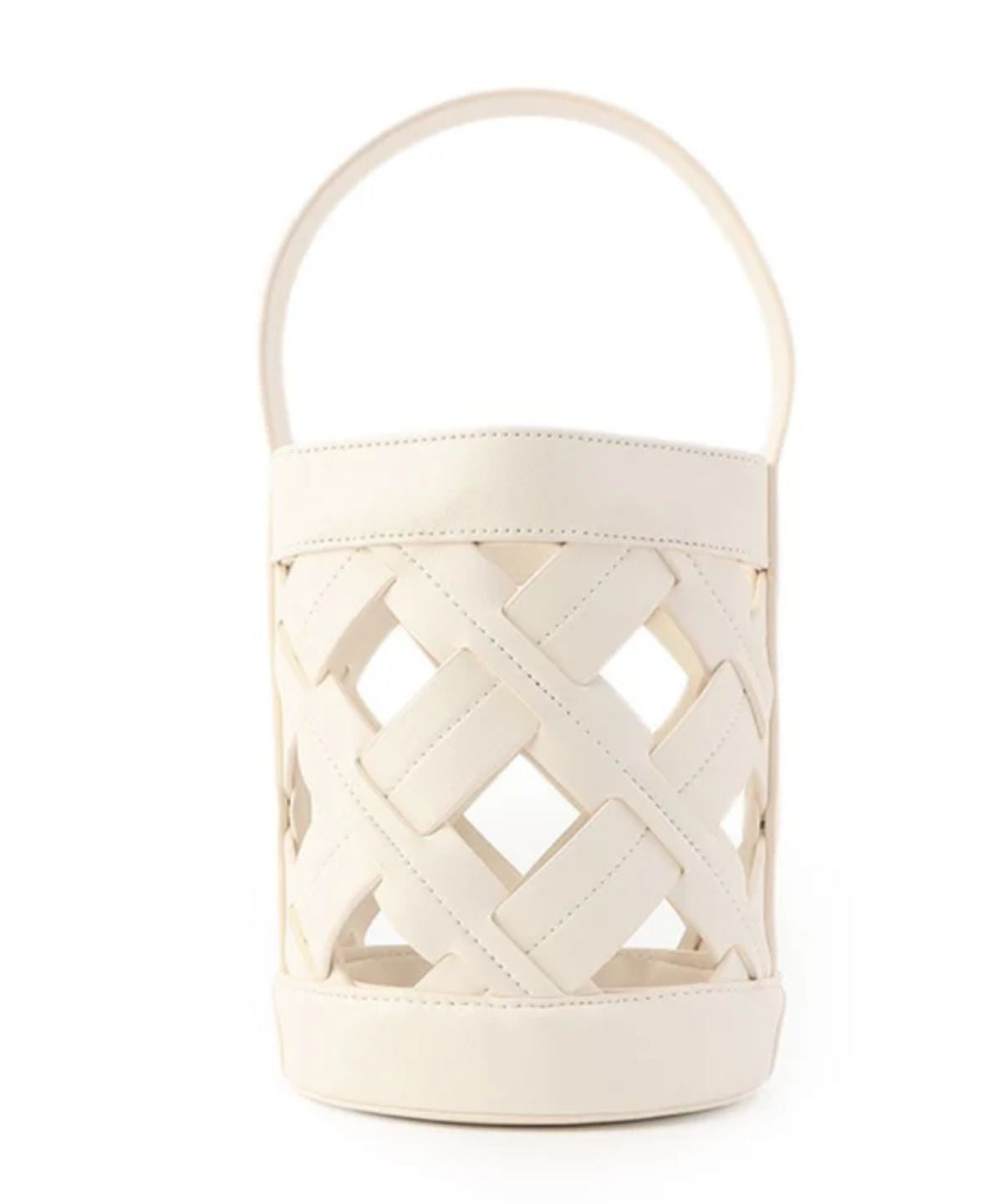 Cross Mesh Tube Bag WHITE