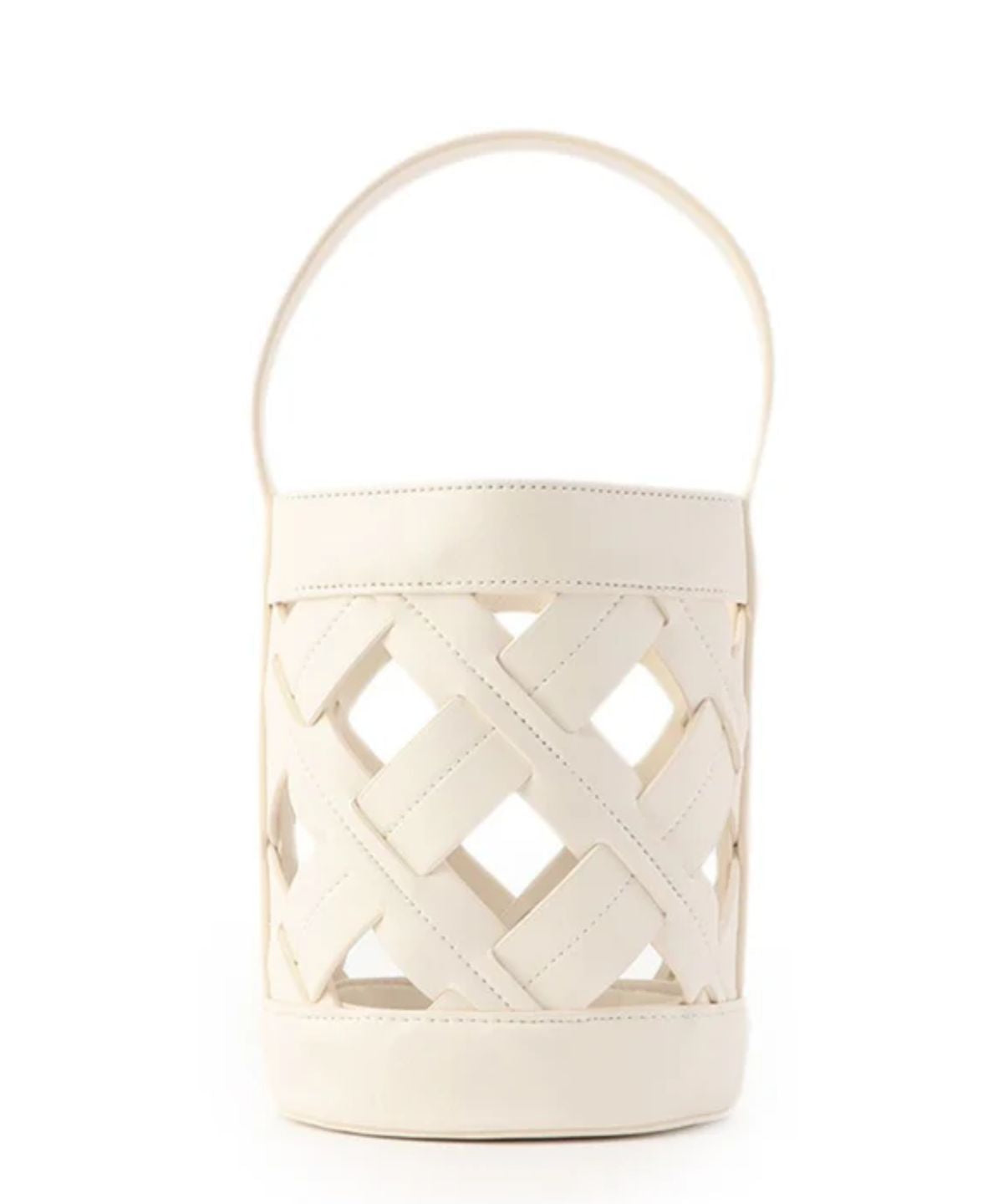 Cross Mesh Tube Bag WHITE