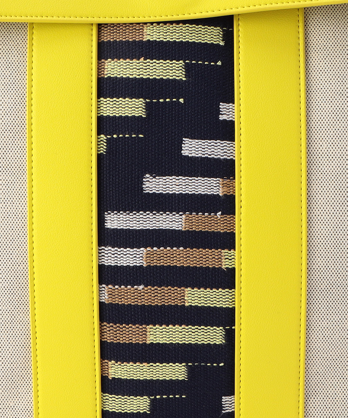 Two Tone Kente Bag (Large) YELLOW