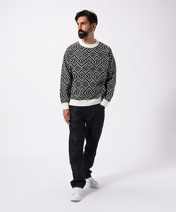 Recycled Knit Sweater BLACK