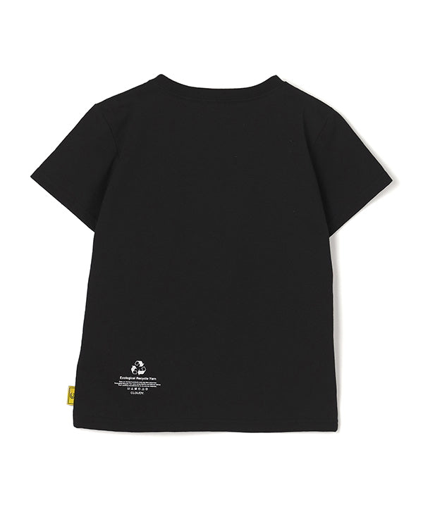 Kids Park T-shirts Embroidery Petals BLACK