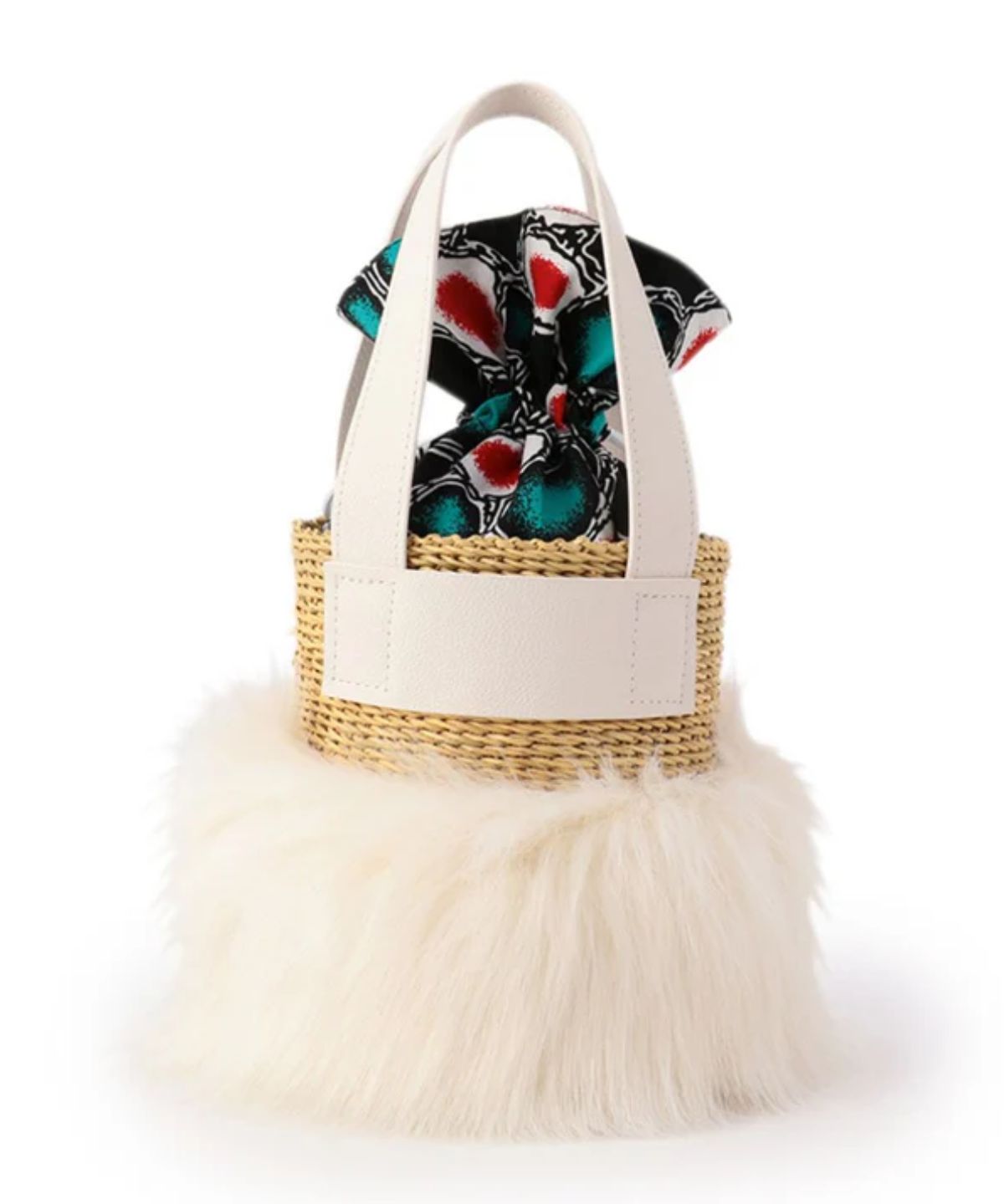 Eco Fur Basket OFF WHITE