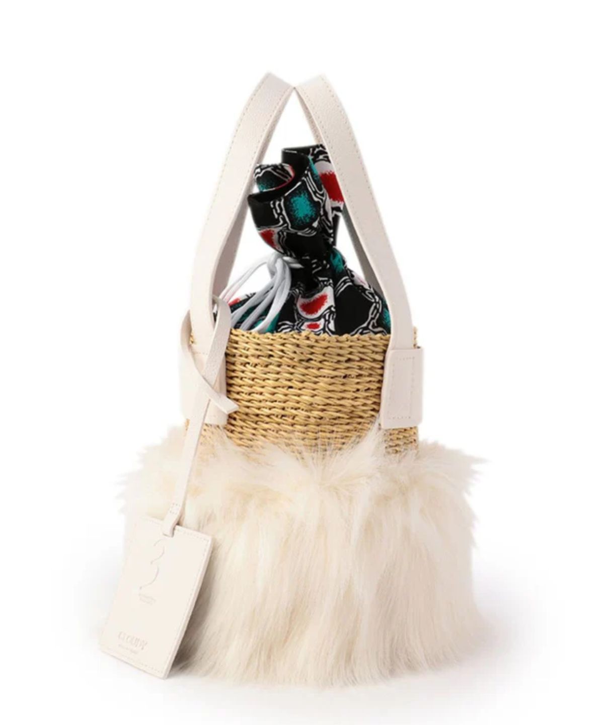 Eco Fur Basket OFF WHITE