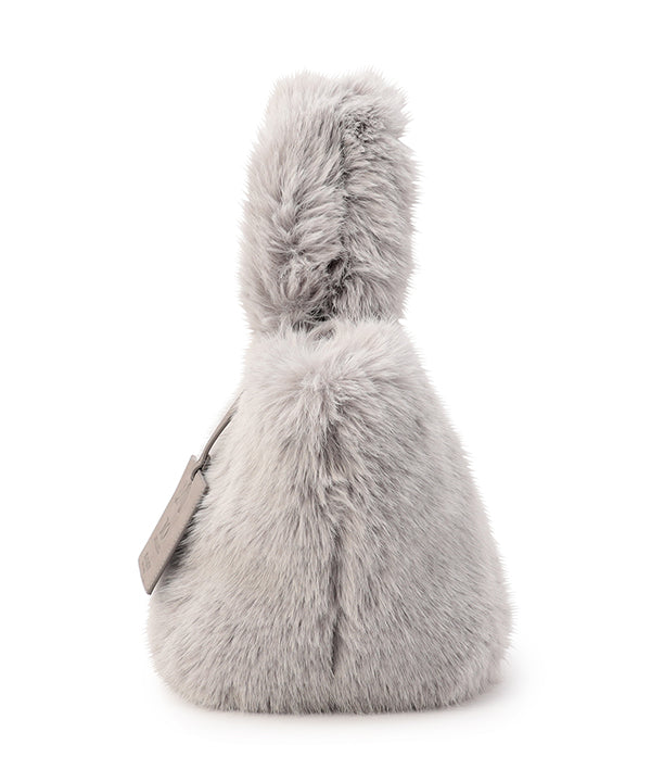 Eco Fur Tote Bag Medium L .GRAY