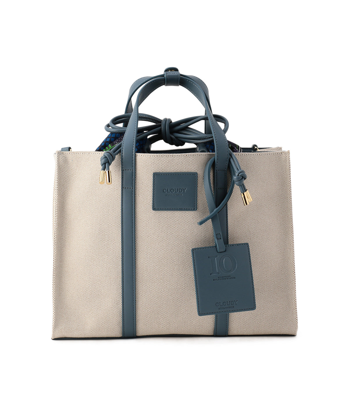 Square canvas tote Medium BLUE