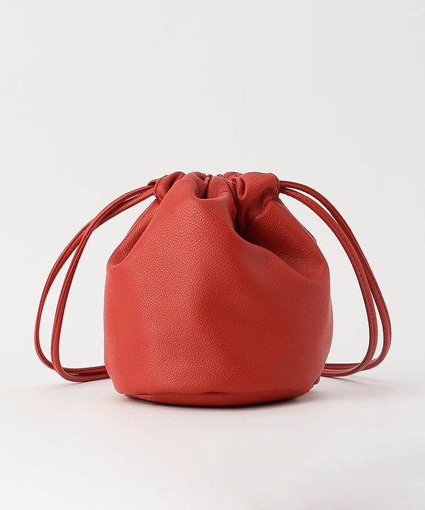 Fake Leather Drawstring Bag RED | バッグ | CLOUDY公式通販サイト