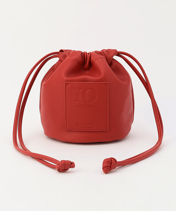 Fake Leather Drawstring Bag RED Bag CLOUDY official mail order