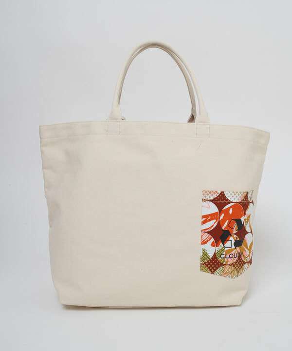 Recycled Canvas Tote Bag (Large) WHITE