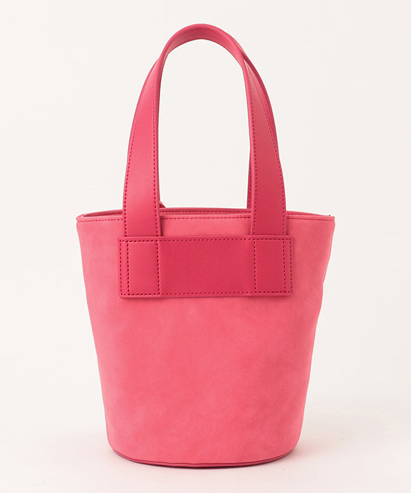 Fake Suede Handle Bag MAGENTA PINK