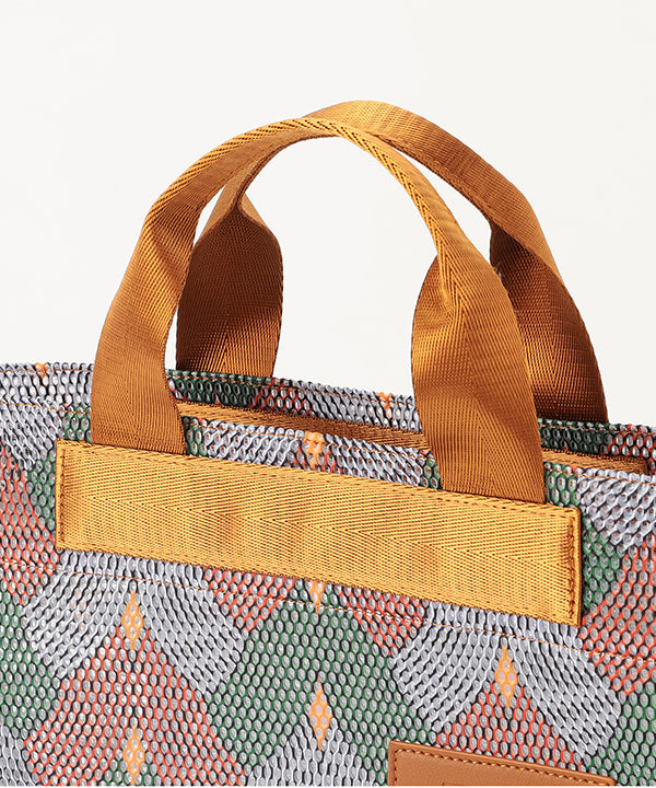 African Textile Mesh Tote Bag (Extra Small) BROWN