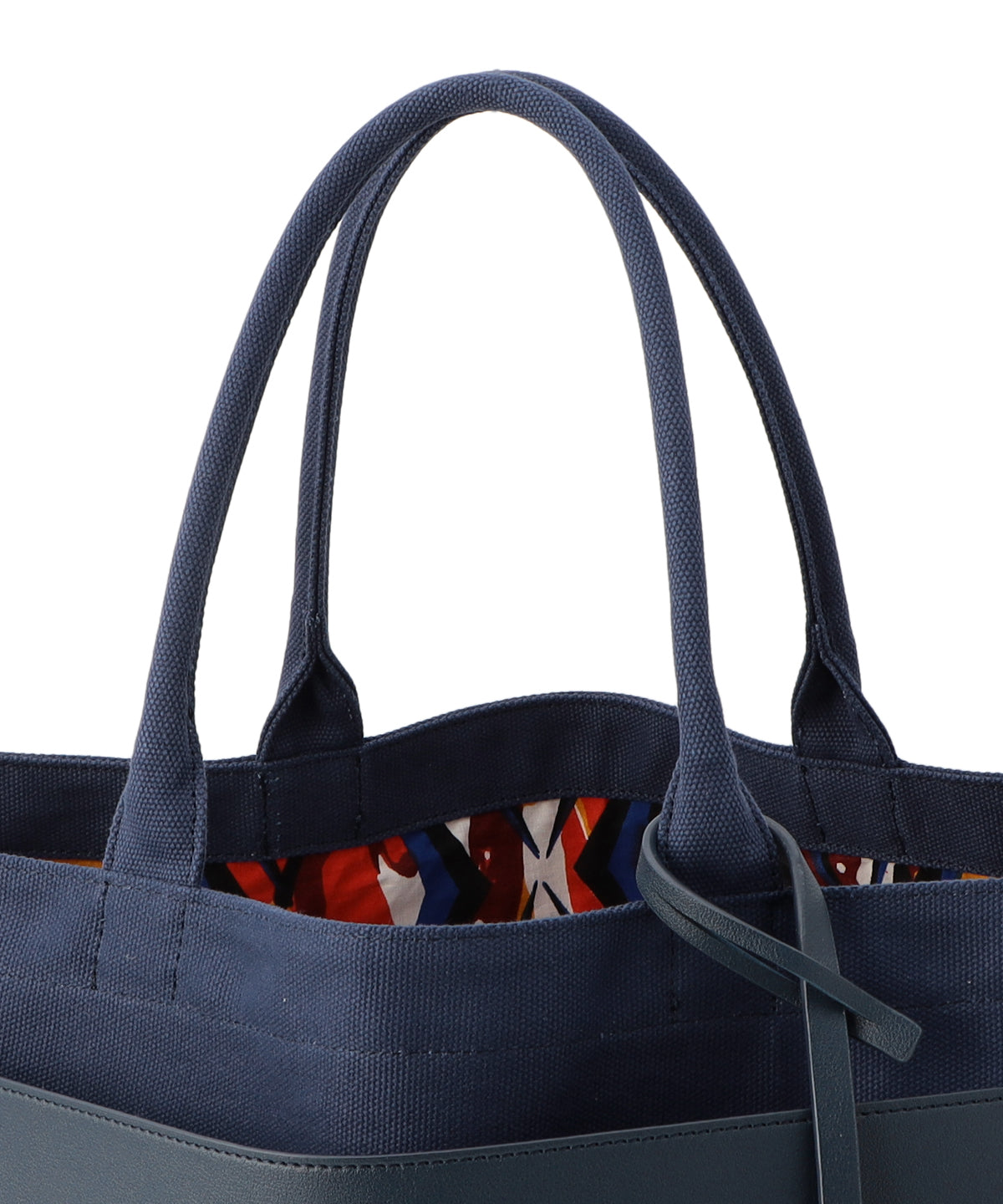 Colored Canvas Tote (Large) NAVY
