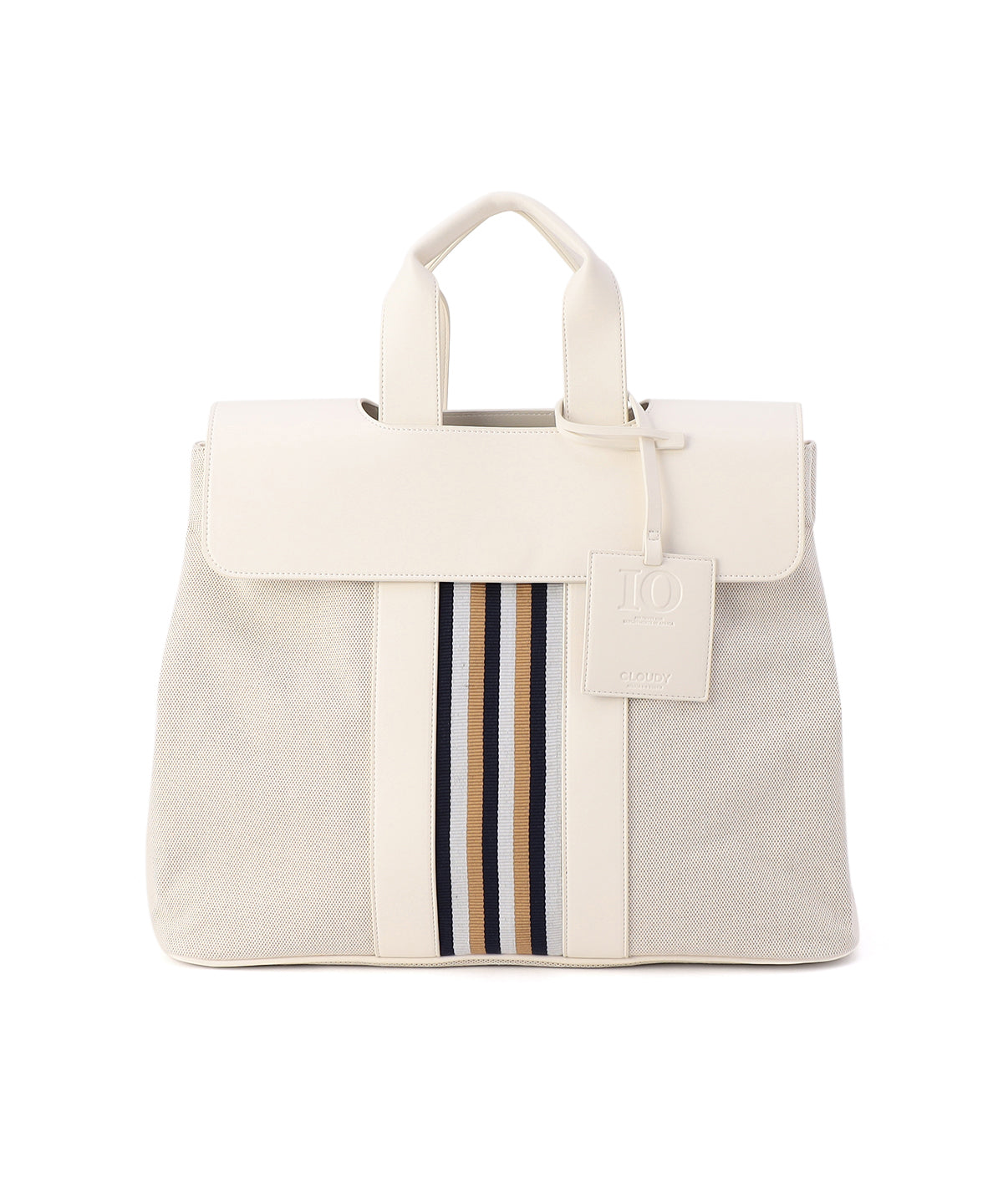 Two Tone Kente Bag (Large)WHITE