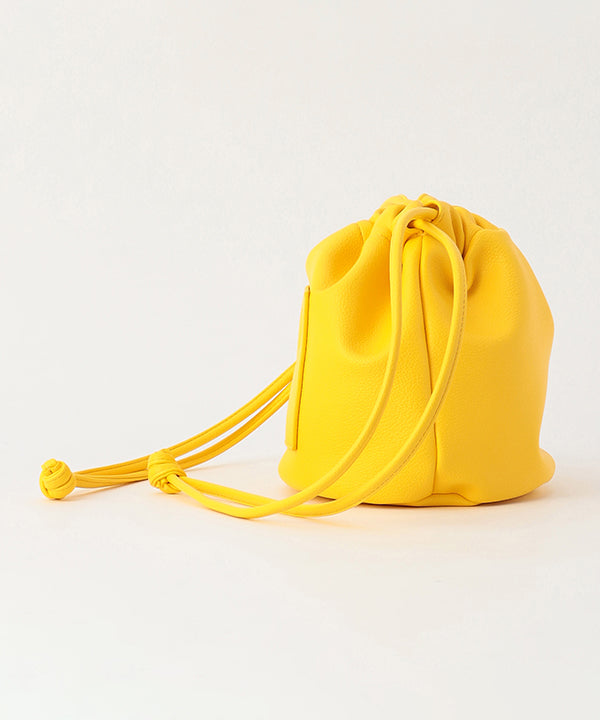 Fake Leather Drawstring Bag YELLOW | バッグ | CLOUDY公式通販サイト