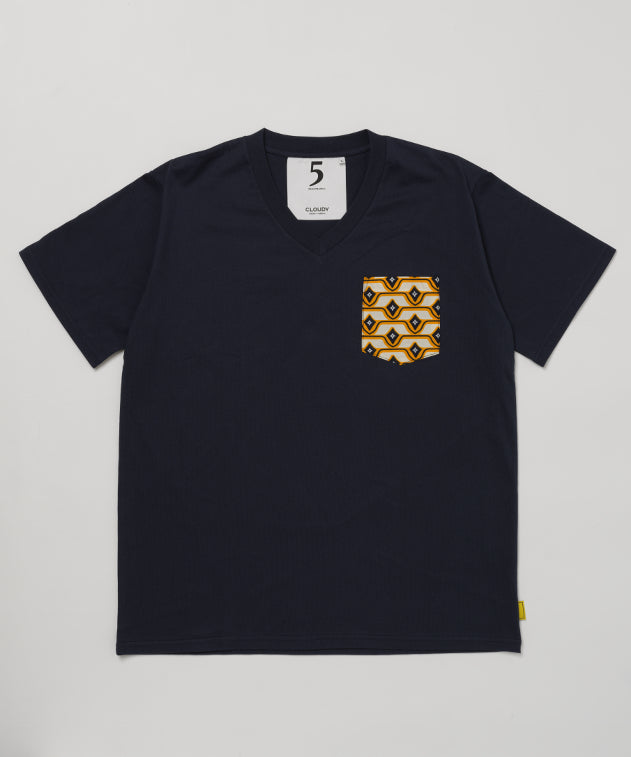 Pocket T-SHIRTS Vneck 098 NAVY