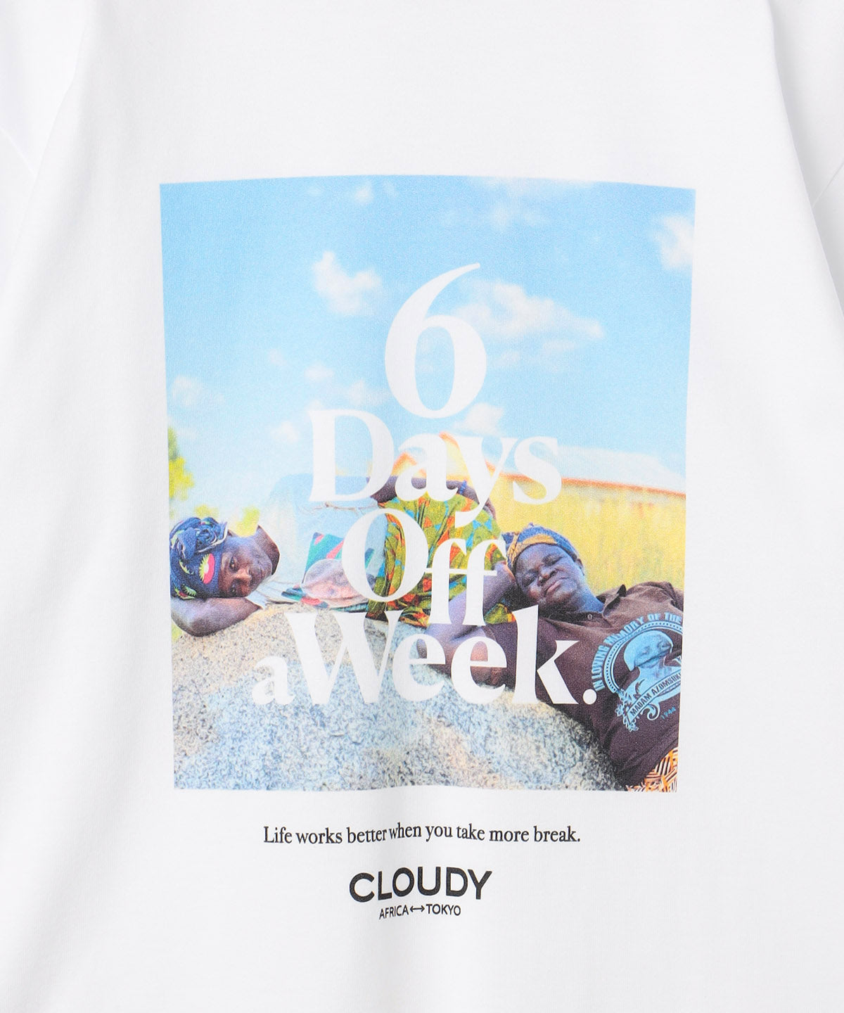 T-shirts 6 Days Off A WeekWHITE