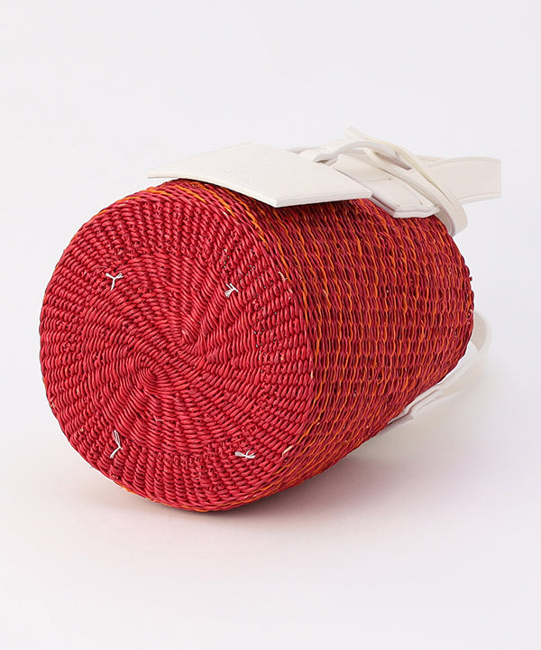Tube Colored Basket × Fake Leather WHITE1