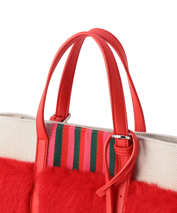 Eco Fur×Kente Tote Bag RED | バッグ | CLOUDY公式通販サイト