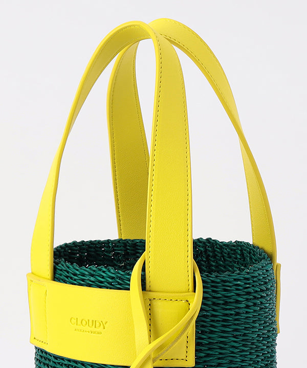 Tube Colored Basket × Fake Leather YELLOW1