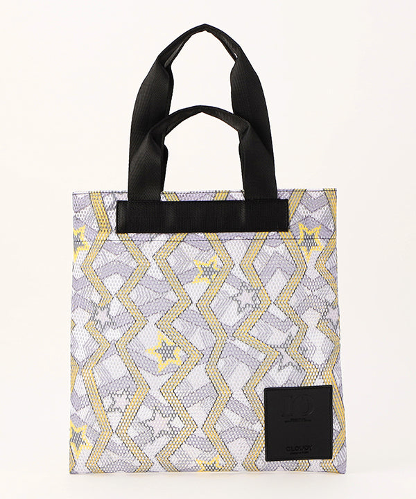 African Textile Mesh Tote Bag (Small) BLACK
