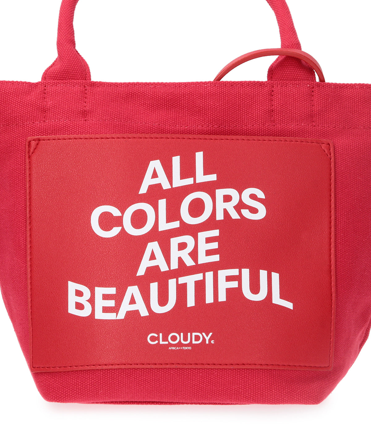 【EC限定】Colored Canvas Tote (Small) RED