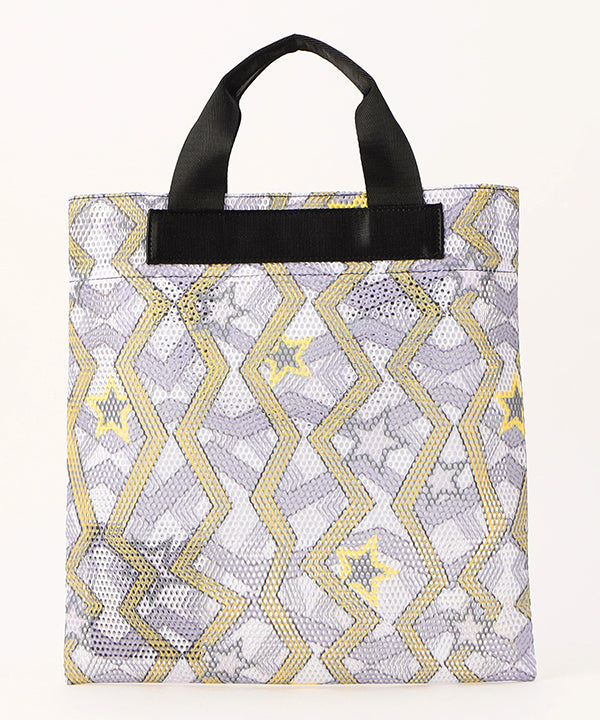 African Textile Mesh Tote Bag (Small) BLACK