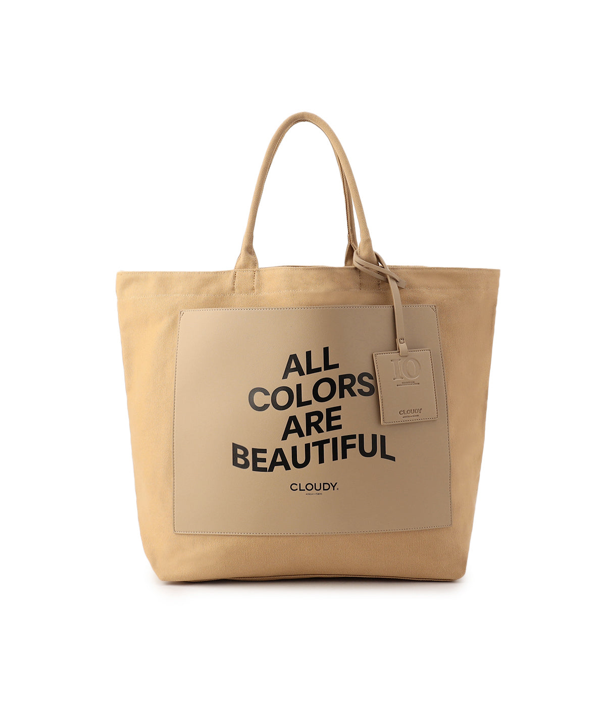Colored Canvas Tote (Large)BEIGE