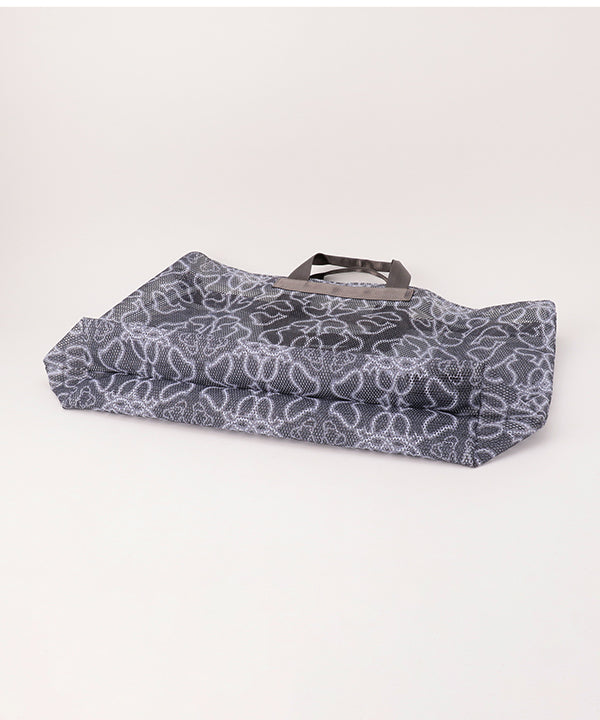 African Textile Mesh Tote Bag (Large) DARK GRAY