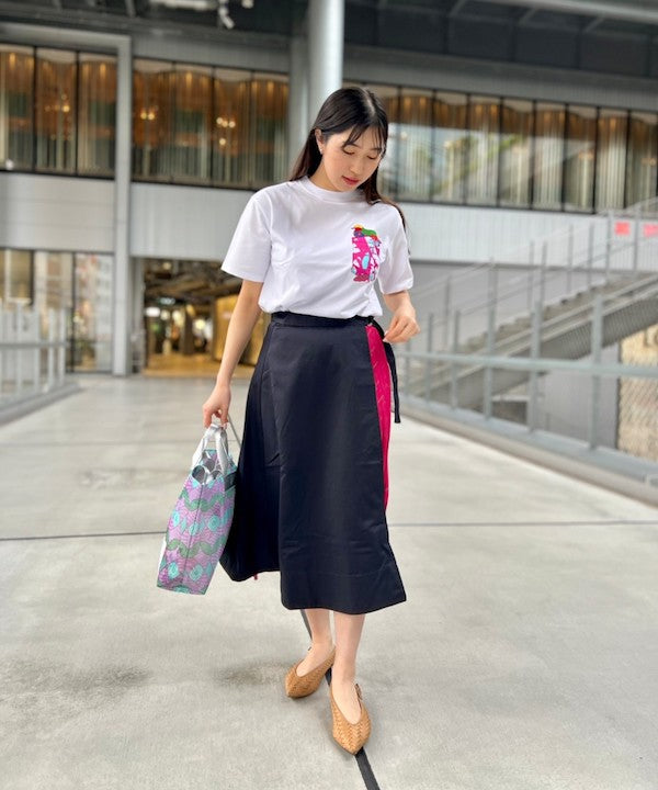 Pink navy 2024 pleated skirt