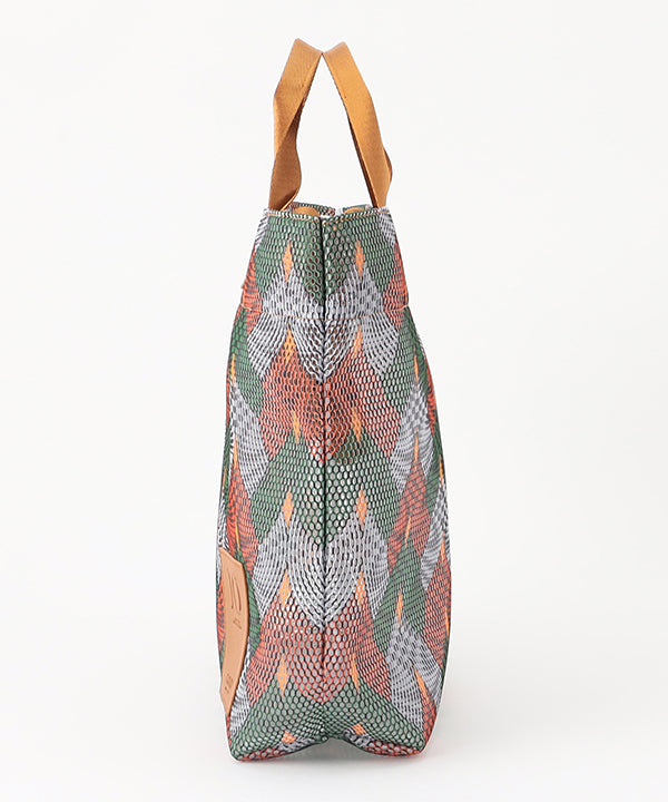 African Textile Mesh Tote Bag (Medium) BROWN