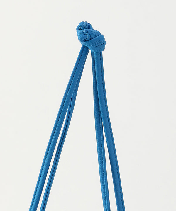 Fake Leather Drawstring Bag BLUE