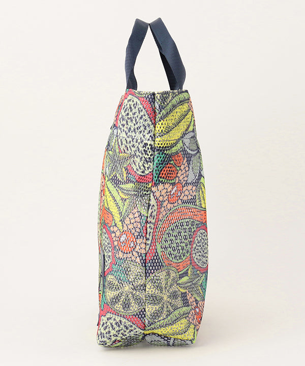 African Textile Mesh Tote Bag (Medium) NAVY