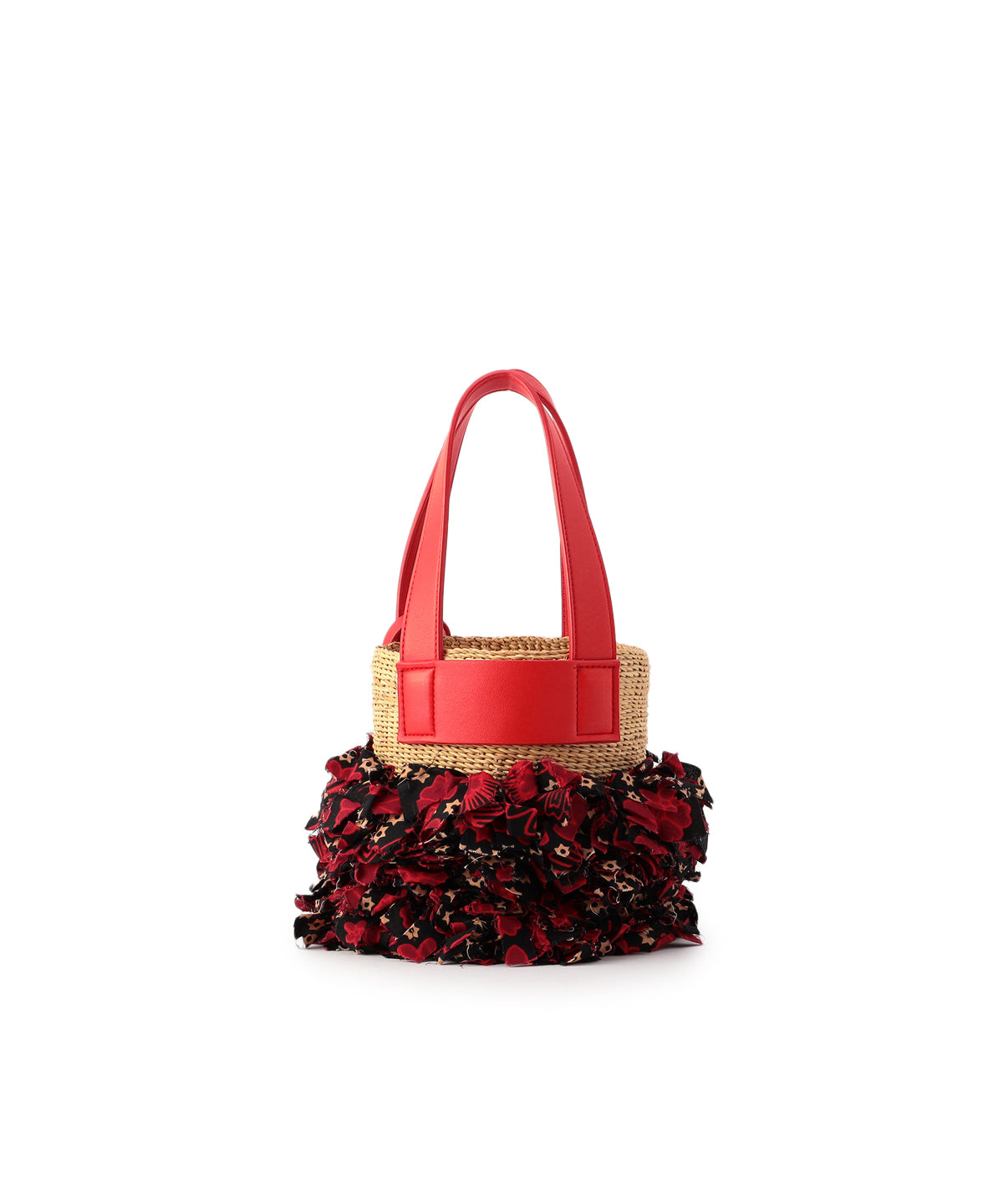 Tube Basket frill × Fake Leather RED