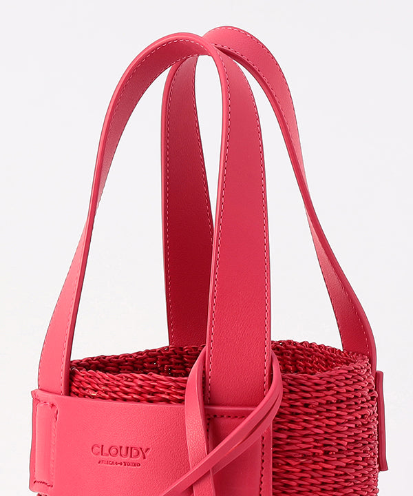 Tube Colored Basket × Fake Leather PINK
