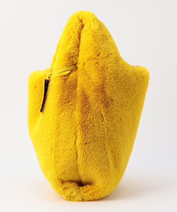 Eco Fur × African Fabric Convenience Bag (Medium) YELLOW | バッグ 
