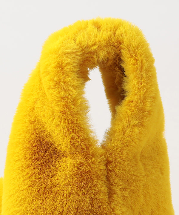 Eco Fur × African Fabric Convenience Bag (Medium) YELLOW | バッグ